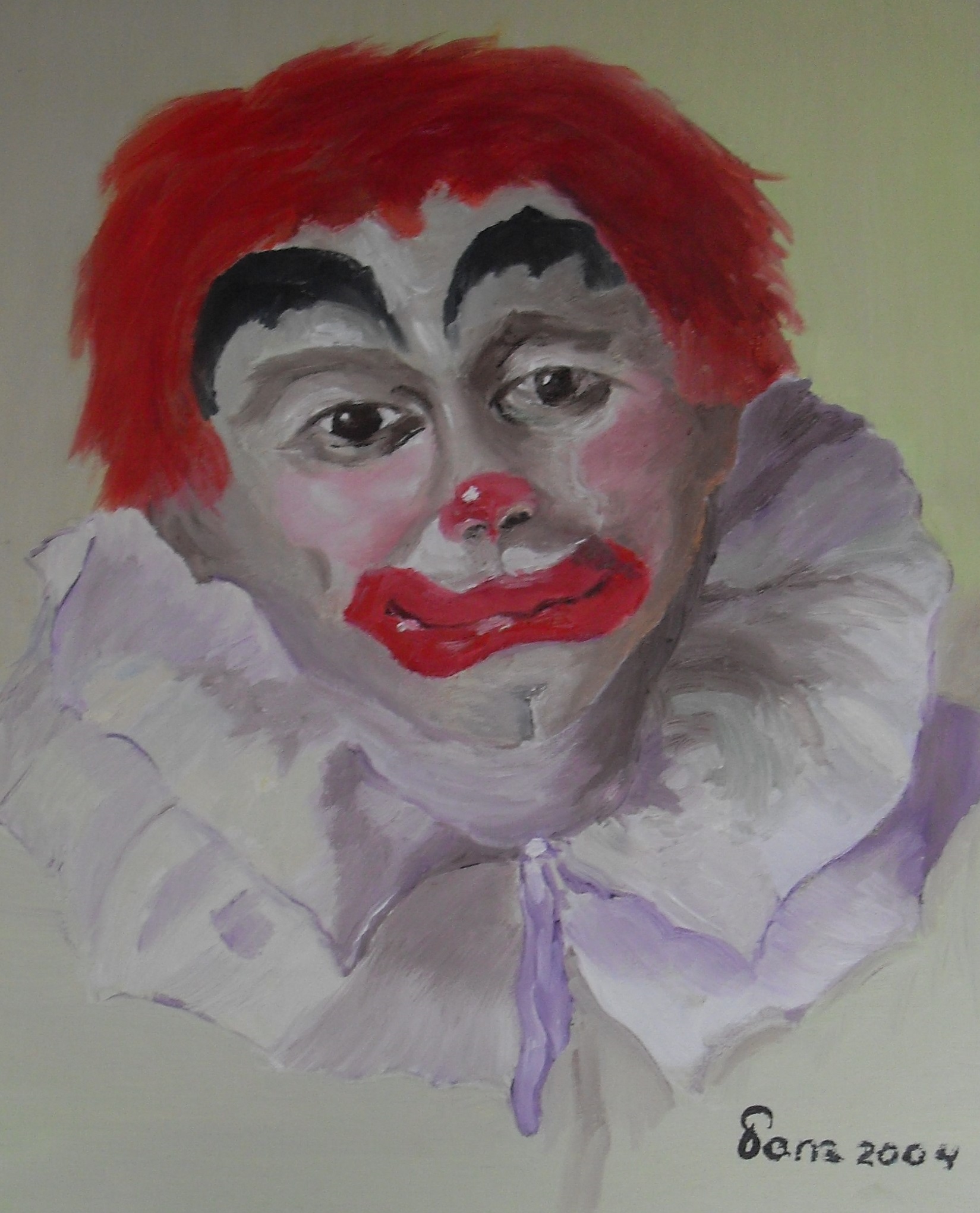 259-Clown met rood haar