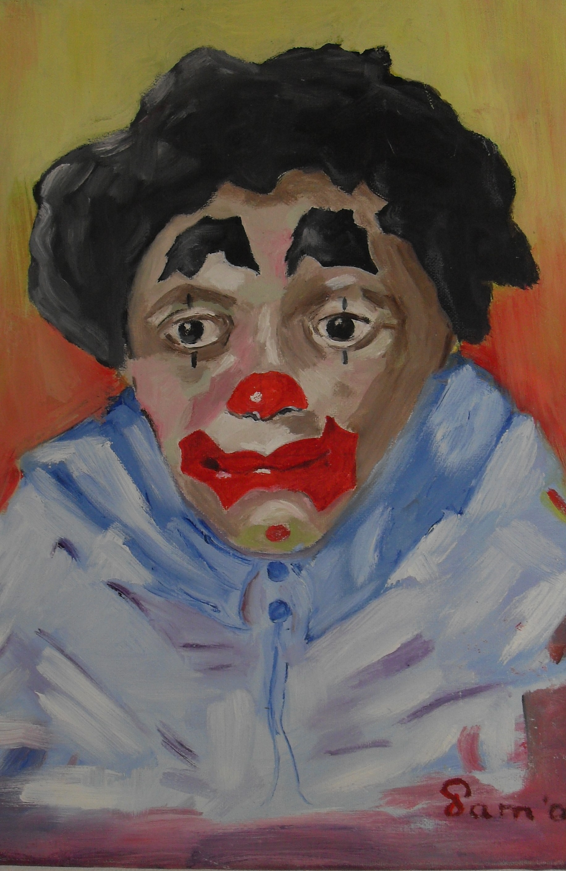 266-Clown met zwart haar